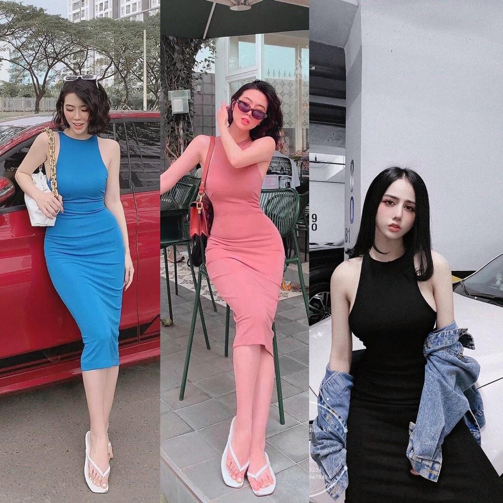 Đầm body 3 lỗ form dài thời trang XIXO - mã DAM0043