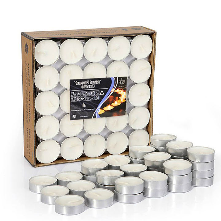 Hộp 50 nến tealight không khói (Màu ngẫu nhiên)