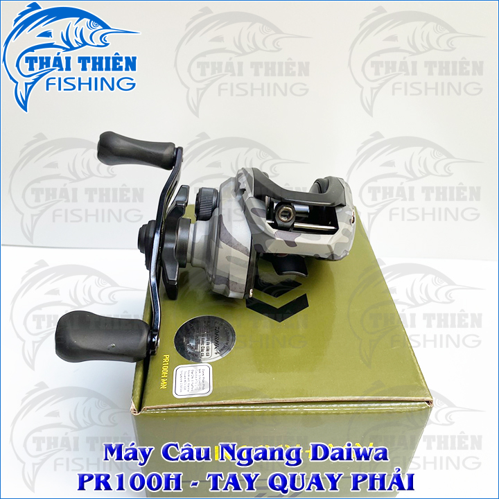 Máy Câu Ngang Daiwa PR100H 7.3:1 Tay Quay Phải Dùng Câu Lure Lóc Chẽm Mú