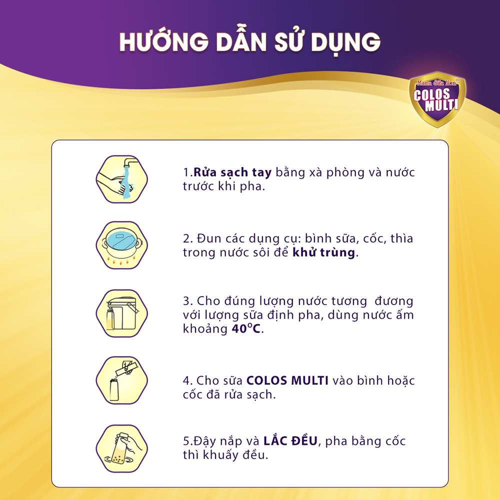 [ HỘP DÙNG THỬ] Sữa non Colosmulti Pedia Gold hộp 2 góix16g chuyên biệt hỗ trợ giúp bé ăn ngoan