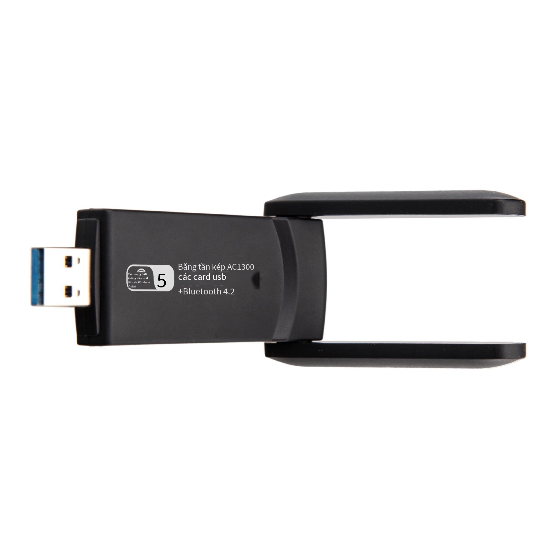 Phong cách mới nhất 1300M tần số kép card mạng không dây Bluetooth WIFI card mạng không dây hai trong một máy tính để bàn card mạng không dây