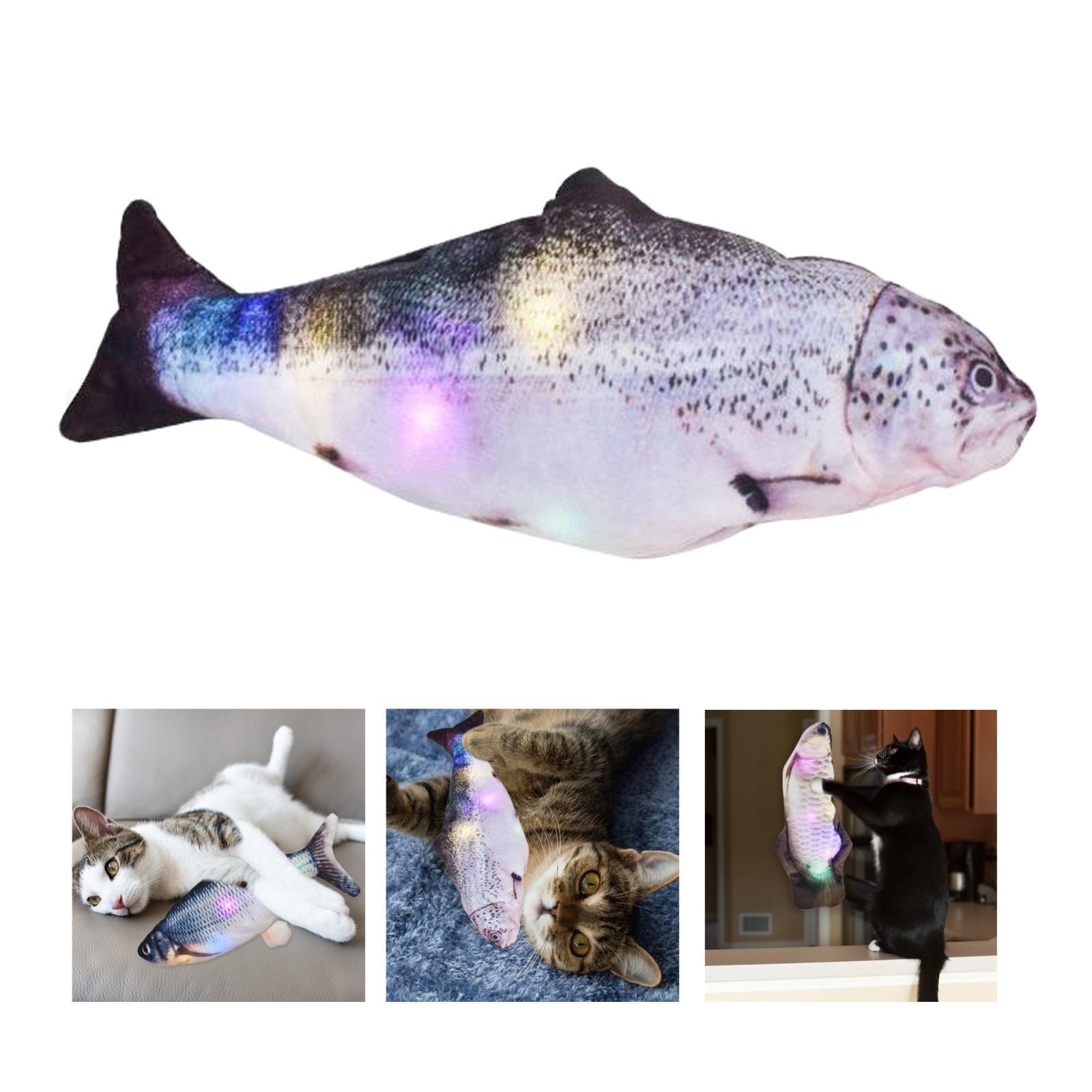 Electric Fish Interactive Pet Cat Wagging Simulation Toy Salmon