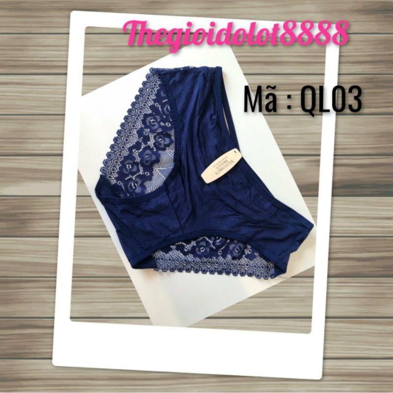 Quần lót ren chất liệu cotton co giãn tốt mã đặt hàng QL03