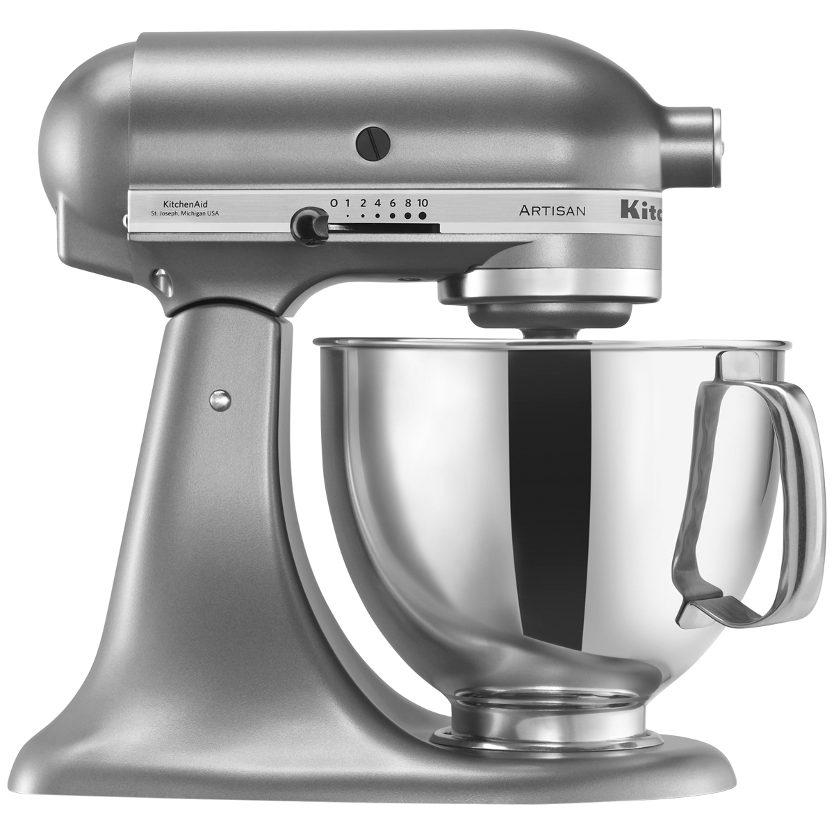 Máy Trộn KitchenAid Artisan KSM150 4.8L Điện 220V - Màu Bạc - Hàng Chính Hãng