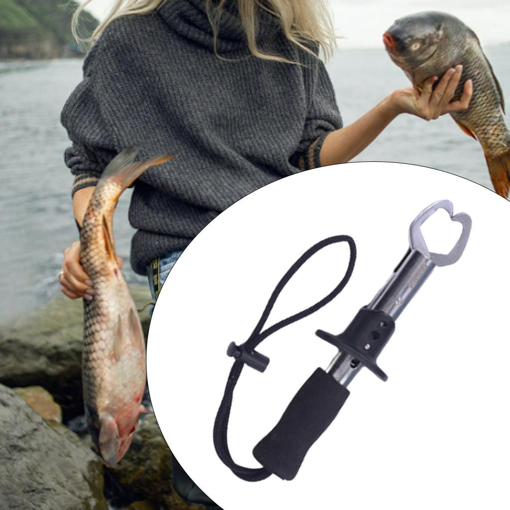 Fish Lip Gripper 15KG with Scale Ruler Fishing Lip Gripper Tool 175x19mm