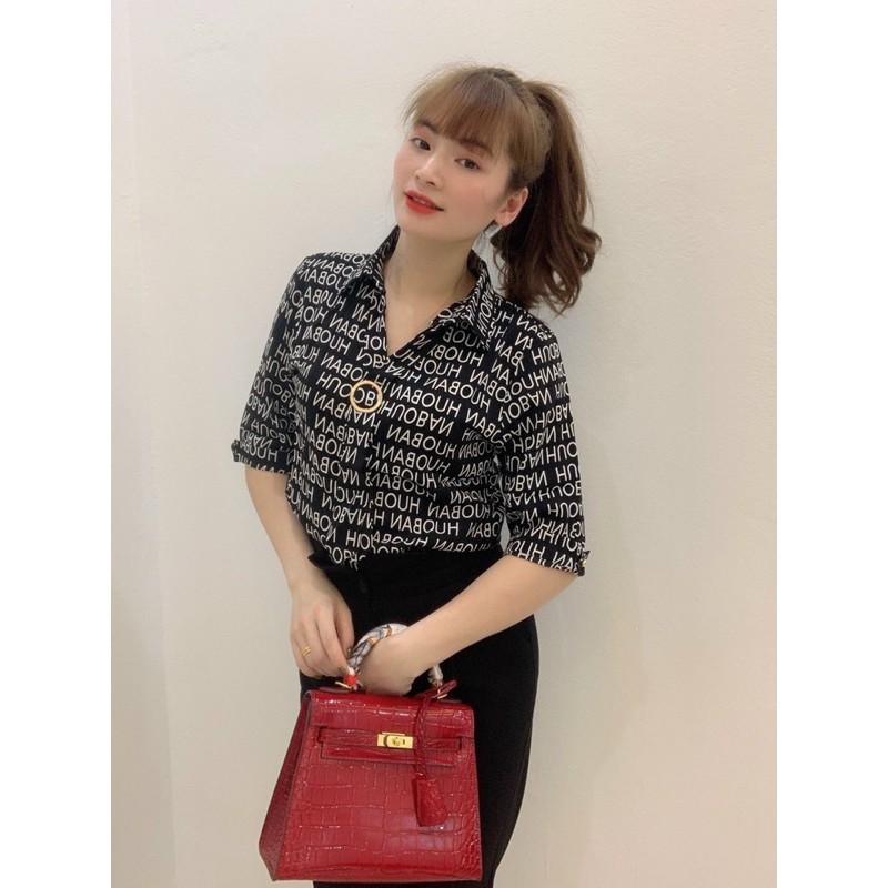 Áo sơ mi tay lỡ cổ cà vạt