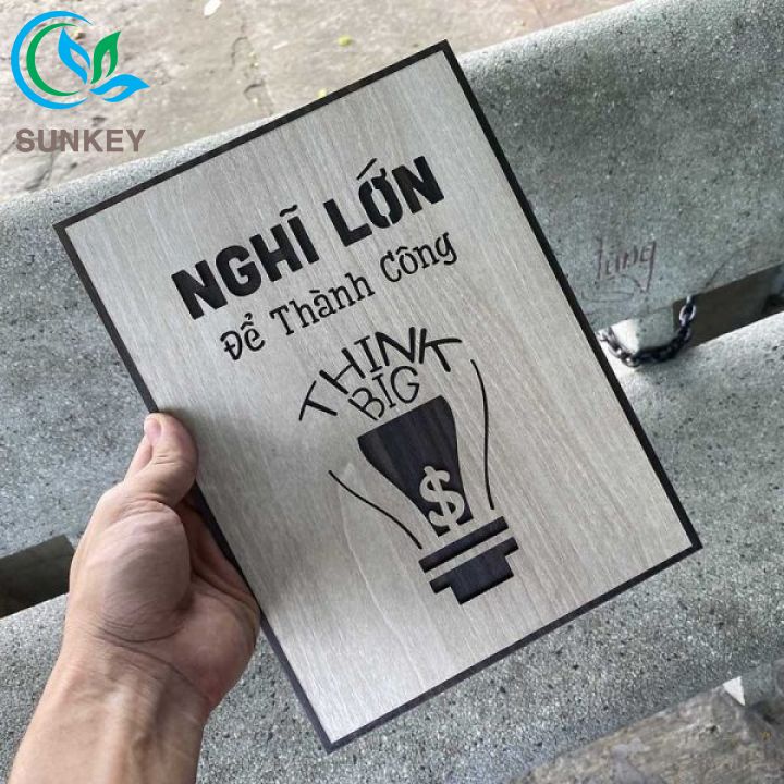 Tranh Treo Tường Trang Trí Decor - Tranh Động Lực Slogan - Nghĩ Lớn Để Thành Công - Trang Trí Nhà Cửa, Văn Phòng Làm Việc, Tạo Động Lực