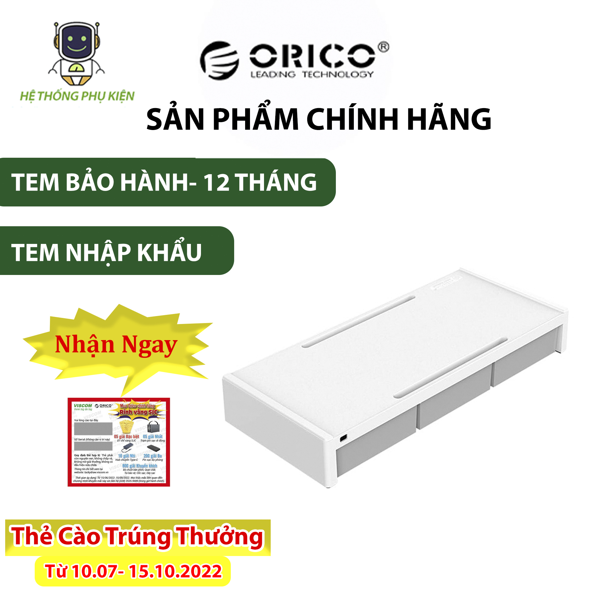 Giá Đỡ Màn Hình ORICO XT-01H-WH-BP Hàng Chính Hãng