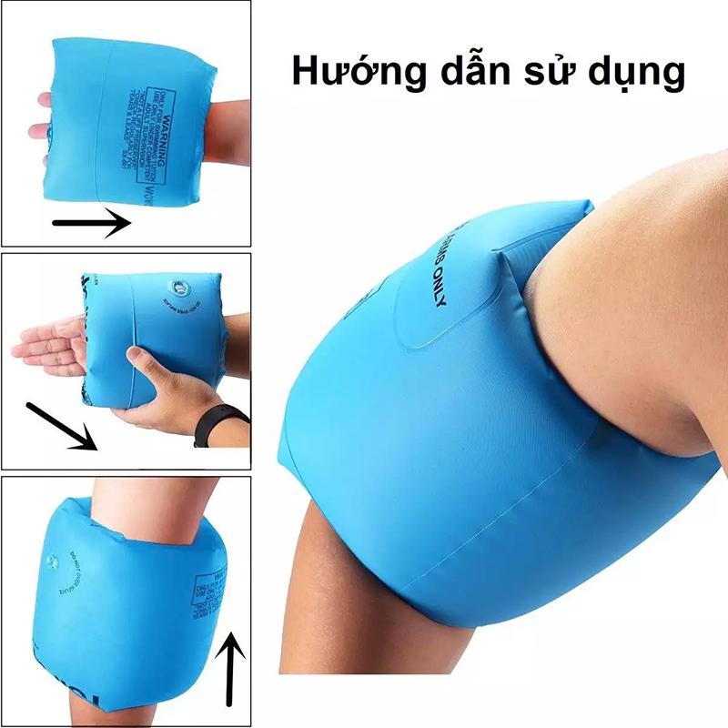 Phao đeo tay tập bơi cho người lớn, trẻ em an toàn với 2 ngăn khí | PB002