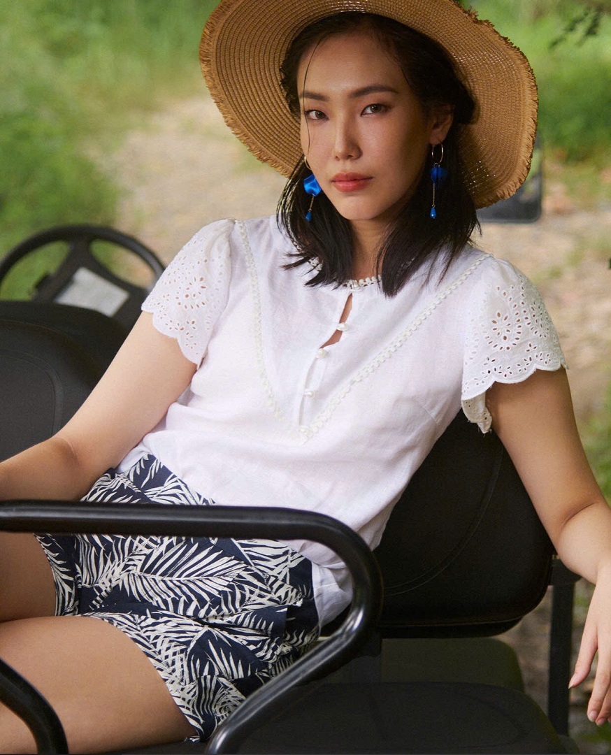 Quần Shorts Linen Lá Cọ PAN064 thời trang thiết kế Hity
