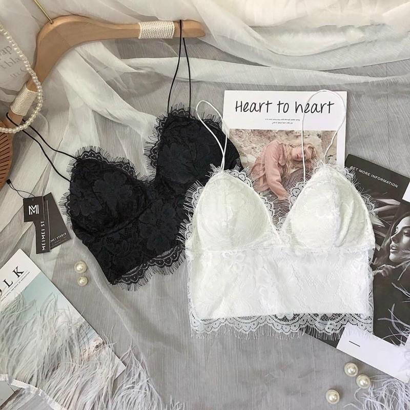 Áo hai dây ren bra ren có mút ngực siêu hot