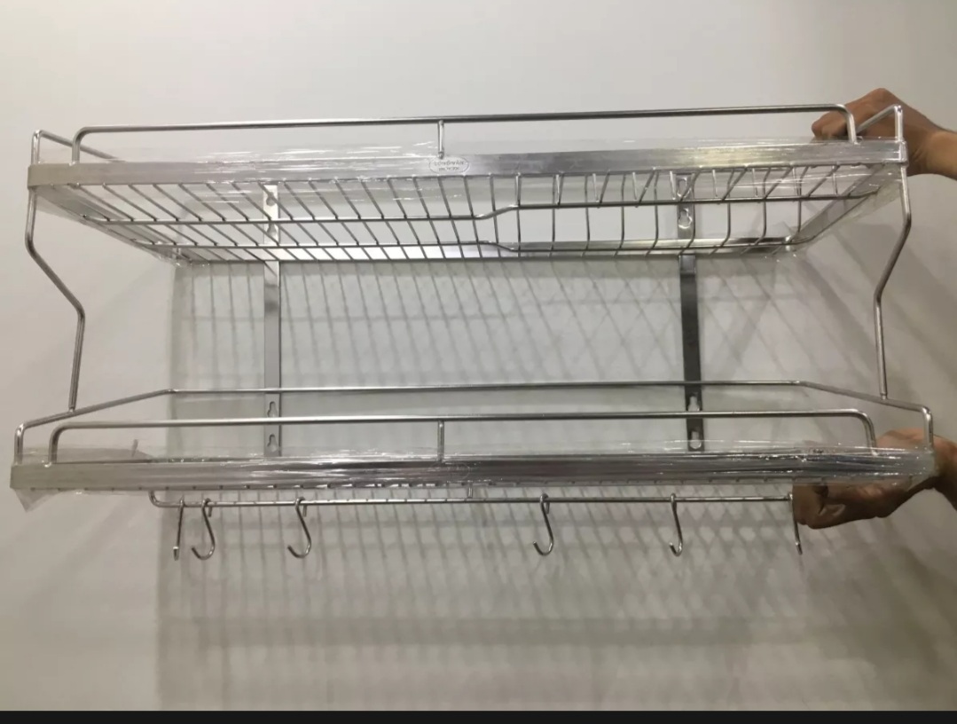 KỆ ÚP CHÉN BÁT 2 TẦNG - KỆ ÚP CHÉN ĐĨA INOX 304