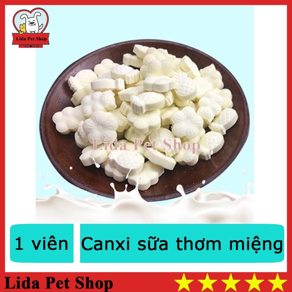 1 viên canxi sữa dê thơm miệng cho thú cưng