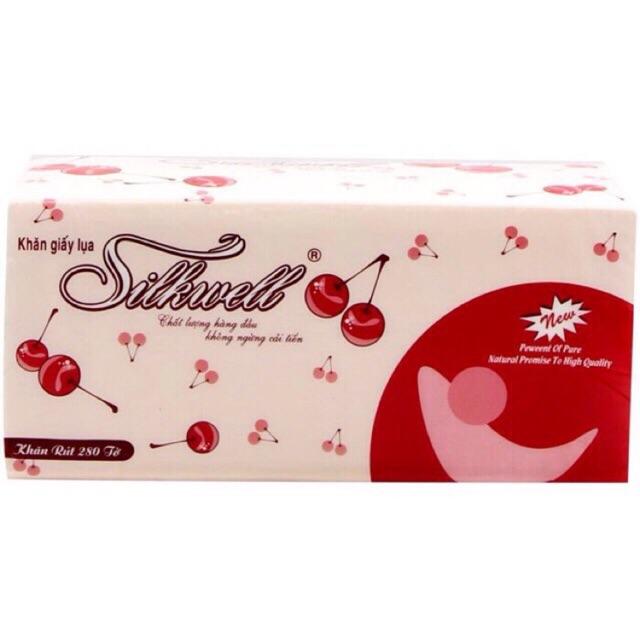 Giấy ăn rút Silkwell đỏ 280 tờ
