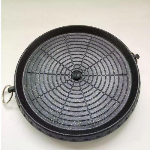 Khay nướng thịt vân Đá kiểu Hàn Quốc size lớn 32cm mặt đá chống dính cao cấp