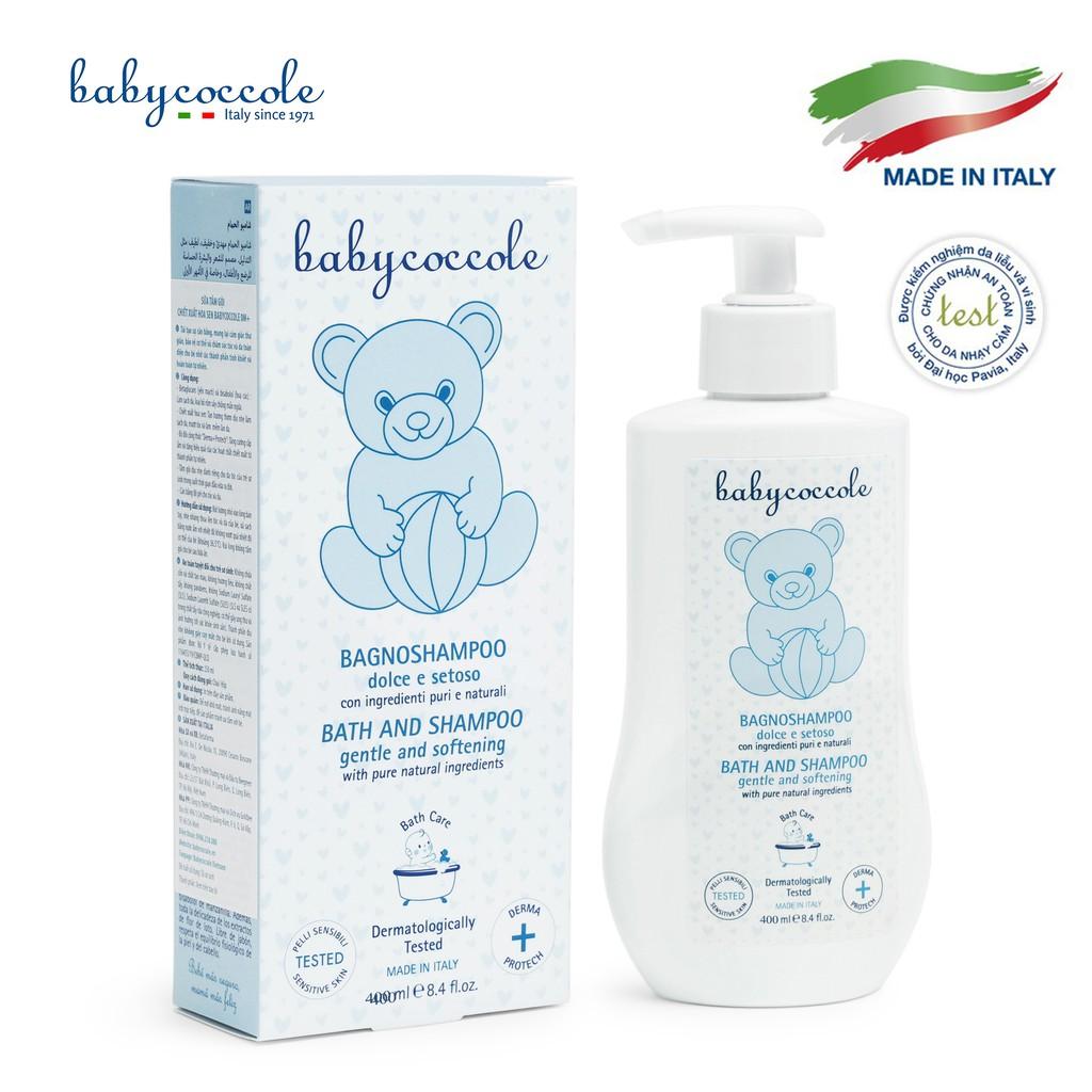 Sữa tắm gội chiết xuất hoa sen Babycoccole 400ml 0M+