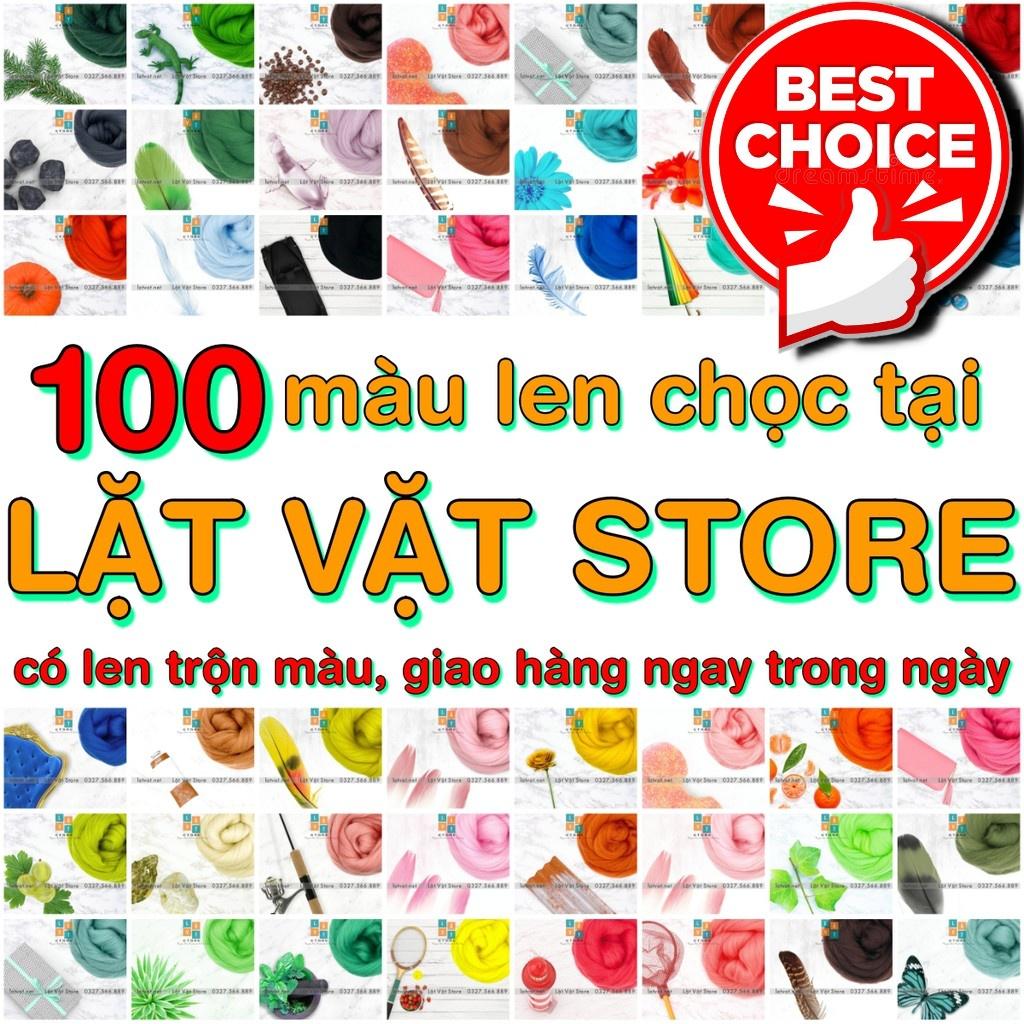 Bảng Màu Len Chọc 100 màu- Nguyên liệu để chọc len, Needle felting - Đồ Handmade thủ công