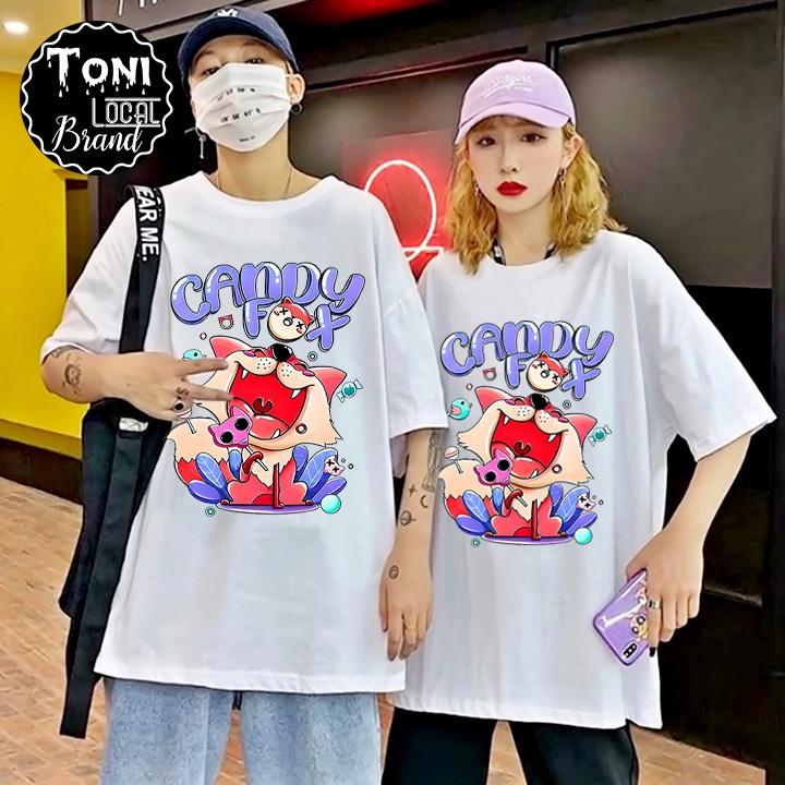 ÁO THUN Tay Lỡ CANDY Local Brand Unisex Cotton 100 Form Rộng Nam Nữ