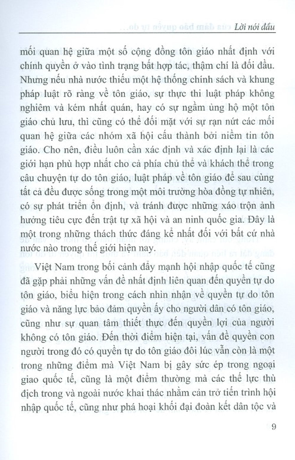 Tiến Trình Của Đảm Bảo Quyền Tự Do Tôn Giáo Trong Bối Cảnh Phát Triển Bền Vững Ở Việt Nam