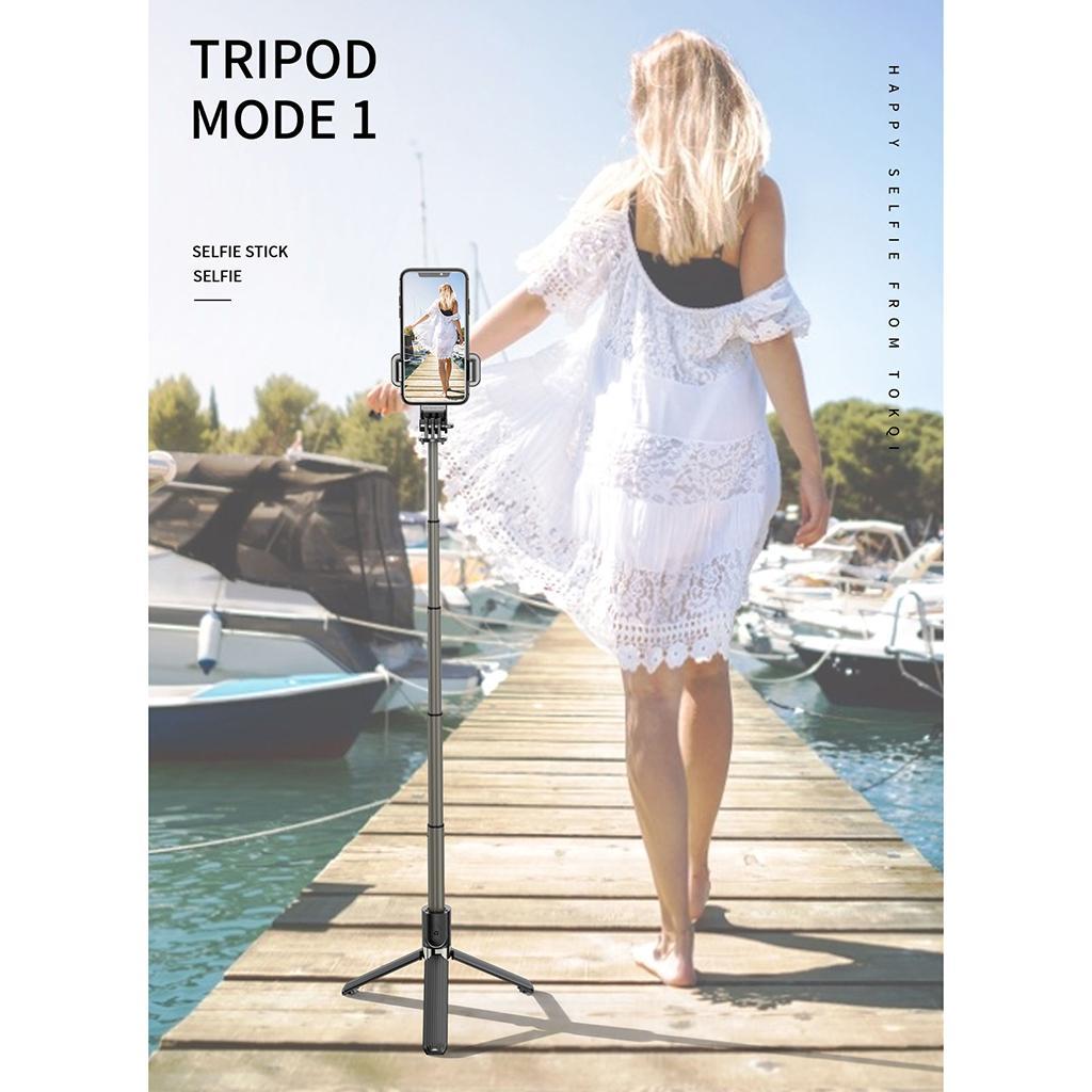 33.9" L03 Tripod Stand Selfie Stick with Remote for iPhone Android Recording