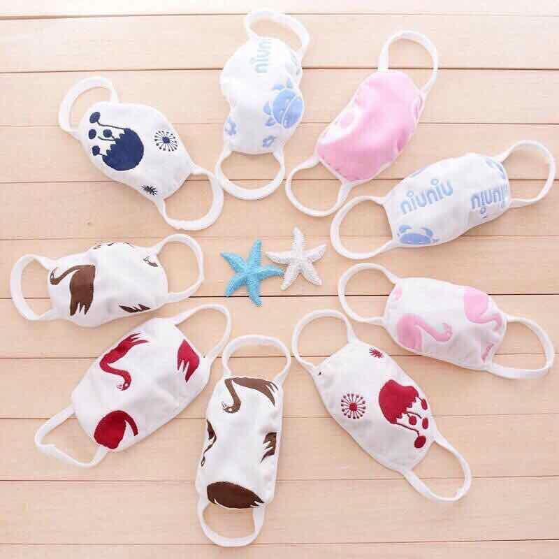 Set 5 chiếc khăn xô bịt mặt 4 lớp chống bụi cho bé
