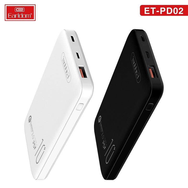 Sạc Dự Phòng 10000mAh Earldom PD02 Hàng Chính Hãng