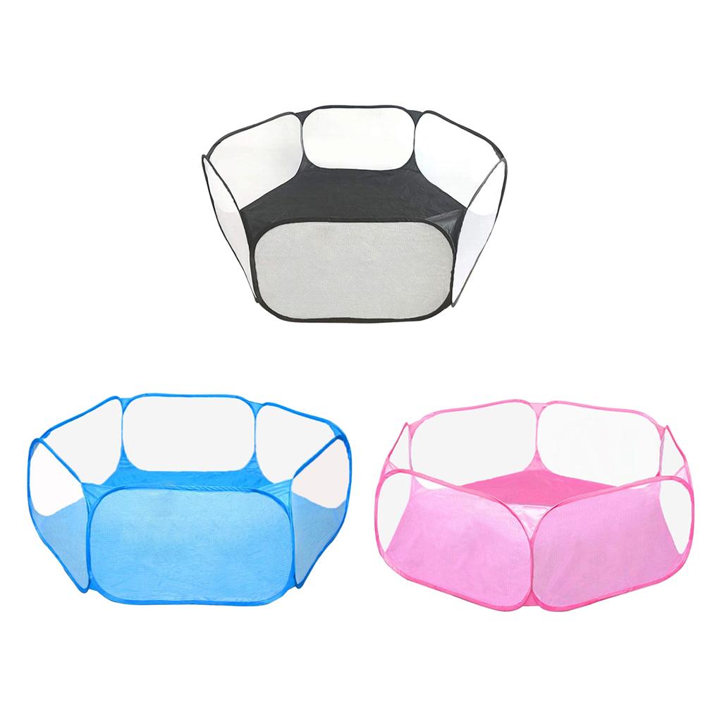 3Pcs Breathable Foldable Small Pet Playpen Cage Tent Fence for Reptiles