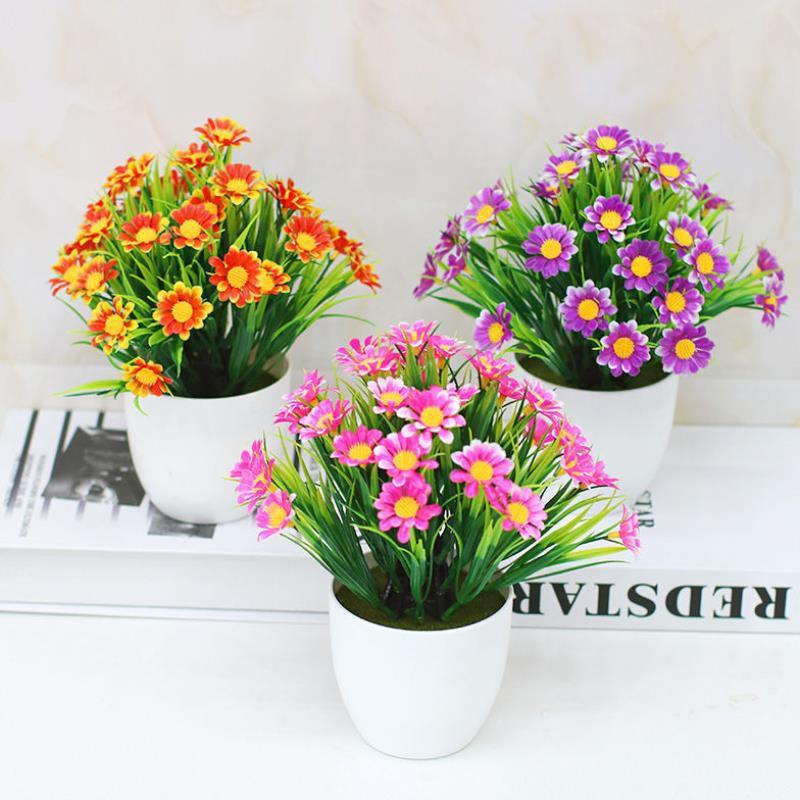 Chậu hoa thủy tiên 27cm xinh xắn dễ thương trang trí nhà cửa, nhà hàng, quán café-Hoa giả
