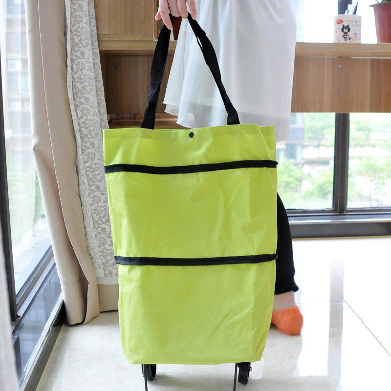 Túi Gấp Gọn Có Bánh Xe Dùng Để Kéo Tiện Lợi