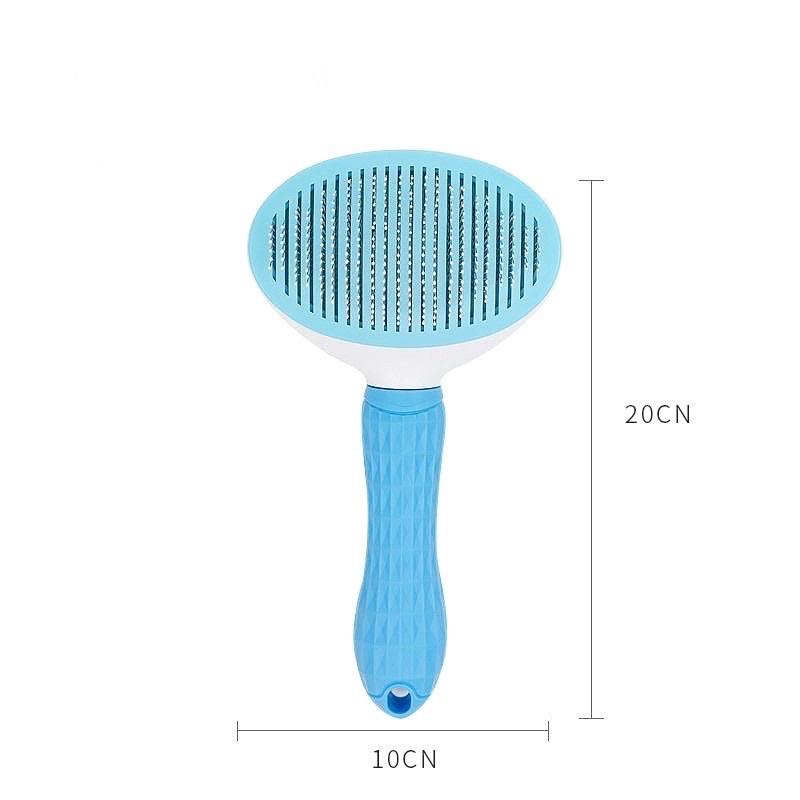 Lược chải lông có nút bấm đẩy lông đầu chải inox lấy lông chó mèo dễ dàng