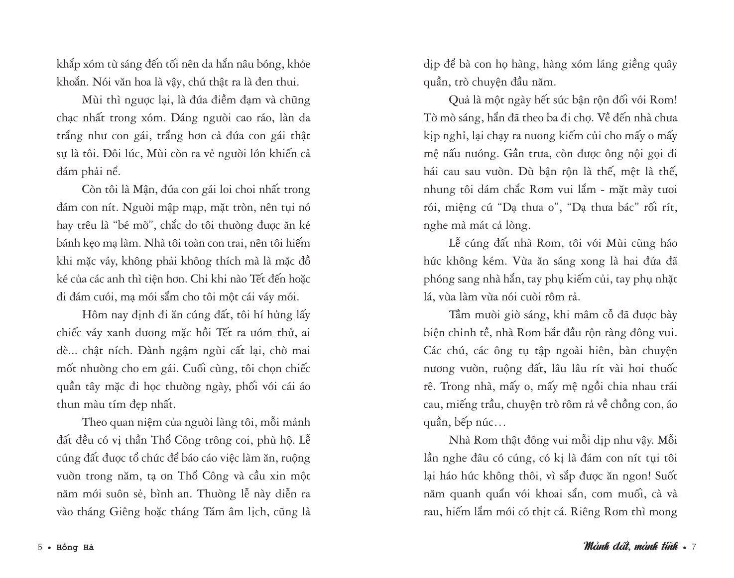 Sách Mảnh Đất, Mảnh Tình