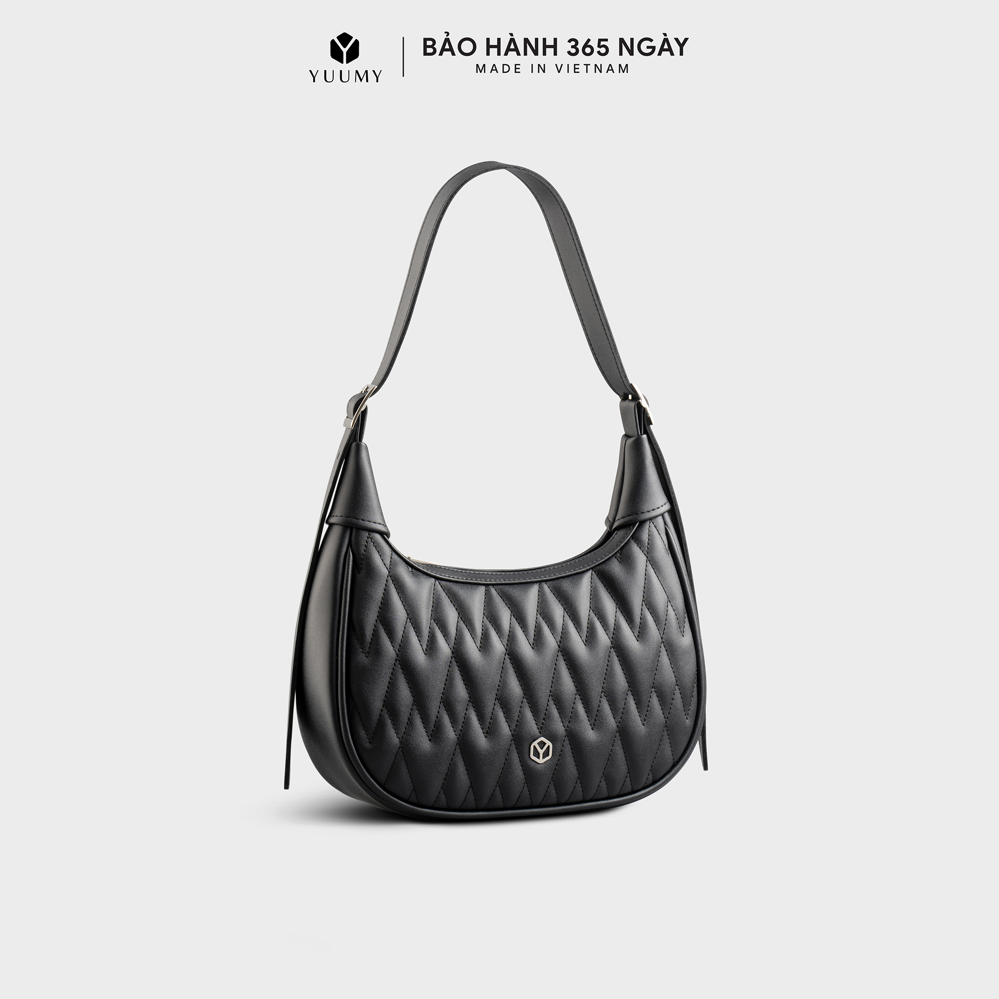 Túi Yuumy ( Thời trang nữ dáng cong chần chỉ size 25 - Túi đeo vai da Seasand YN173 )