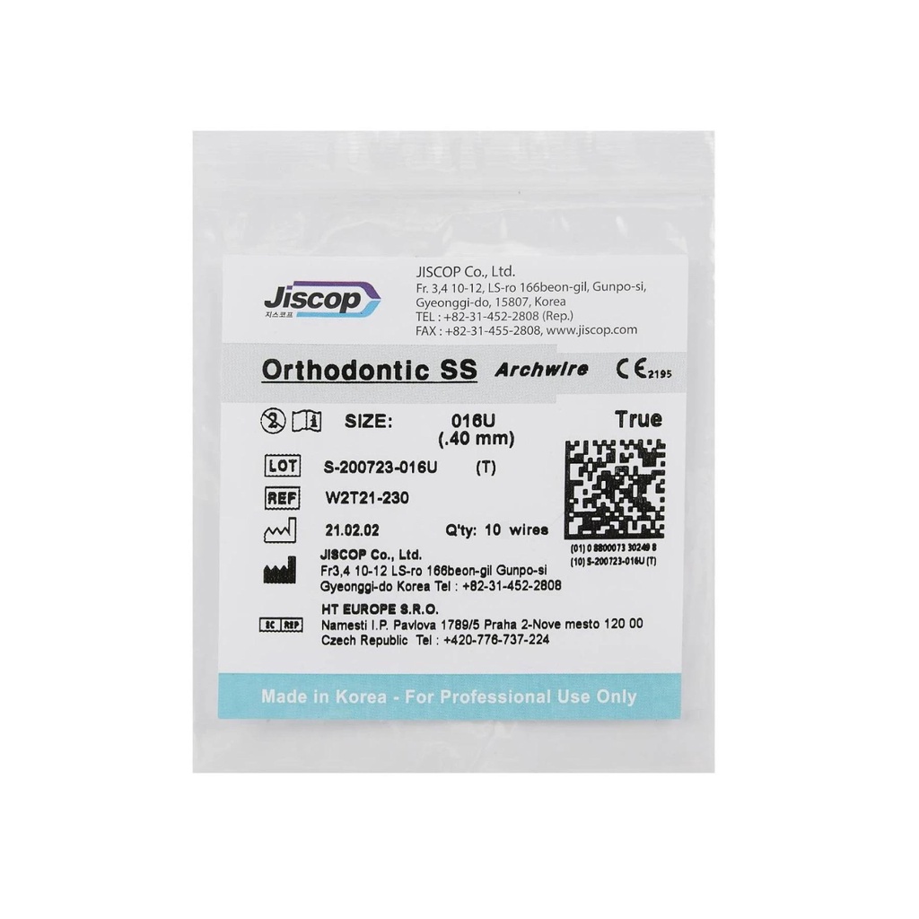Dây cung SS_Jiscop _Dùng trong nha khoa_Niềng răng_Chỉnh nha