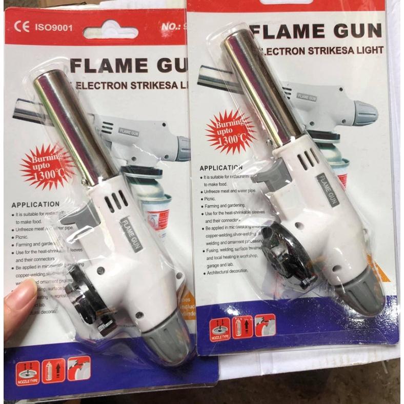 Đèn Khò Ga cầm tay Mini tự động đánh lửa điện tử FLAME GUN điều chỉnh được ngọn lửa