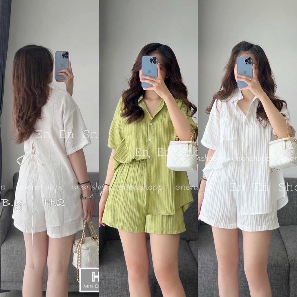 SET ÁO SƠ MI KÈM SHORT
