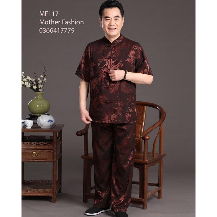 Bộ quần áo nam trung niên, quần áo cho ông già MF117
