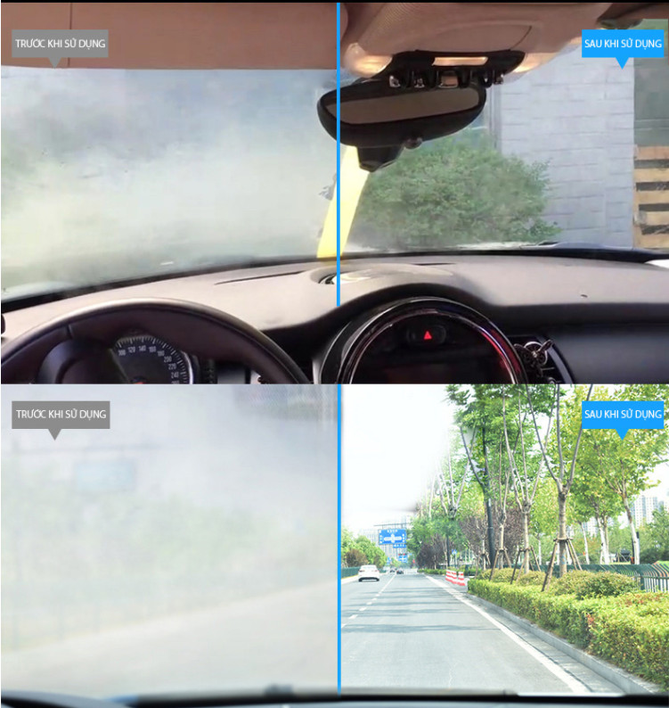 Chai xịt kính xe chống sương mù, Bình xịt chống mờ kính, tăng tầm nhìn an toàn lái xe
