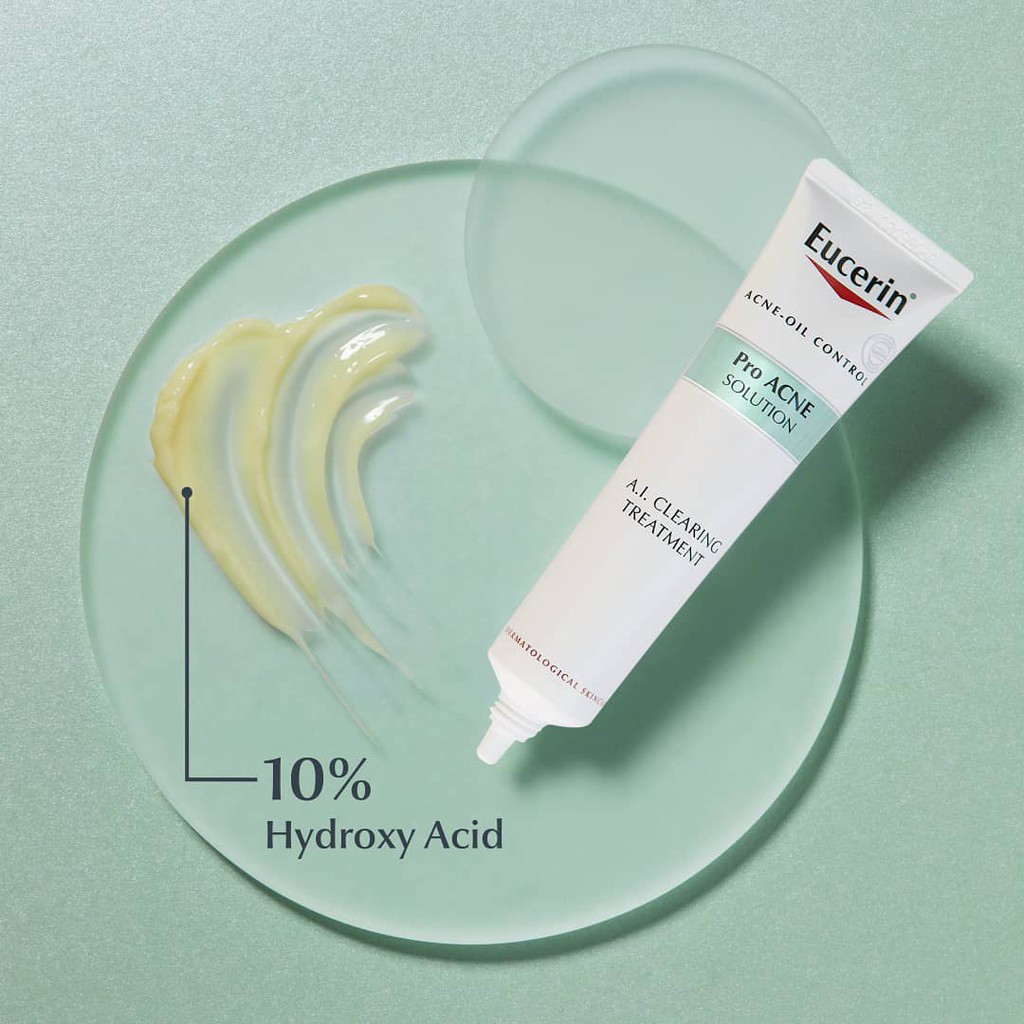 Combo Eucerin Da Mụn (Gel Giảm Mụn A.I Clearing Treatment 40ml + Sữa Rửa Mặt Tạo Bọt Pro Acne 150g)