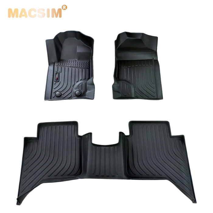 Thảm lót sàn xe ô tô Ford Ranger/ Ford Raptor 2012-2021 Nhãn hiệu Macsim chất liệu nhựa TPE hàng loại 2