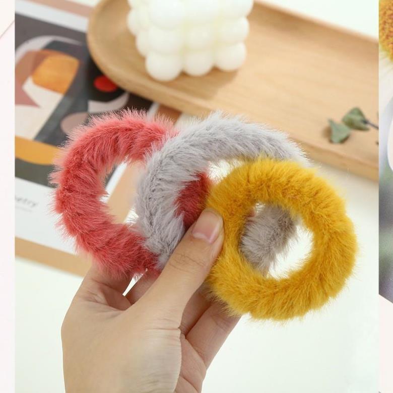 Dây buộc tóc - Cột tóc scrunchies bông dễ thương nhiều màu C10