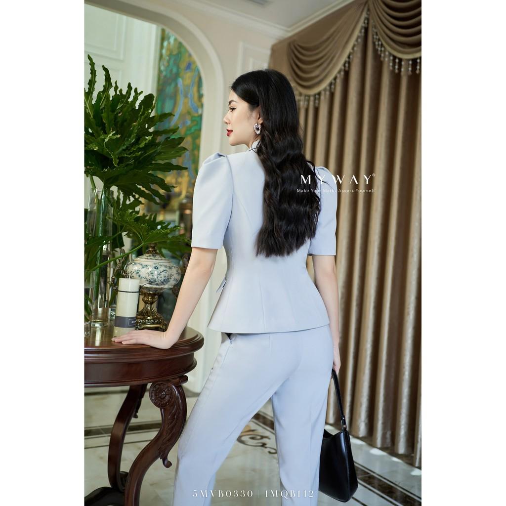 Áo Vest Nữ Ngắn Tay My Way Đính Hoa Sang Trọng 5MVB0330