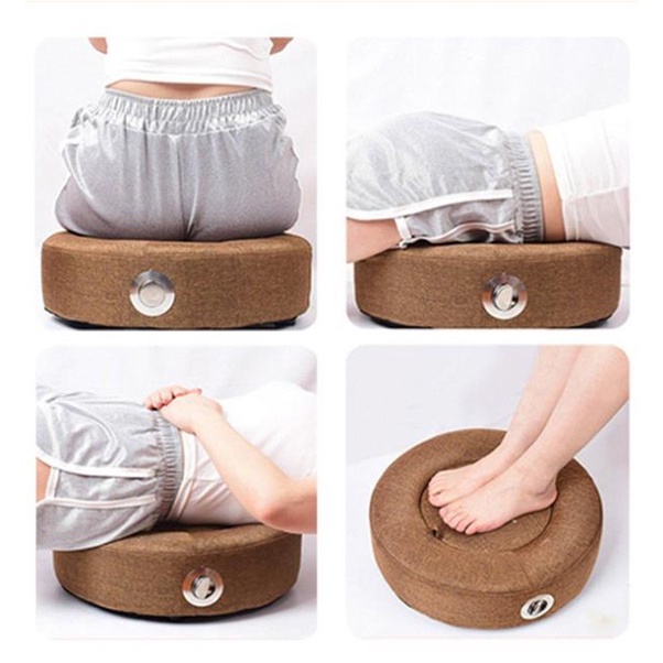 Đệm xông chườm ngải cứu đa năng giúp giảm đau mỏi .Đệm ngồi xông ngải cứu nút xoay điều chỉnh nhiệt độ .