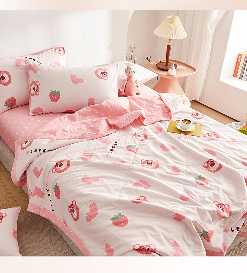 Chăn mỏng mùa thu đông mát mẻ chất liệu 100% cotton nguyên chất mềm mại