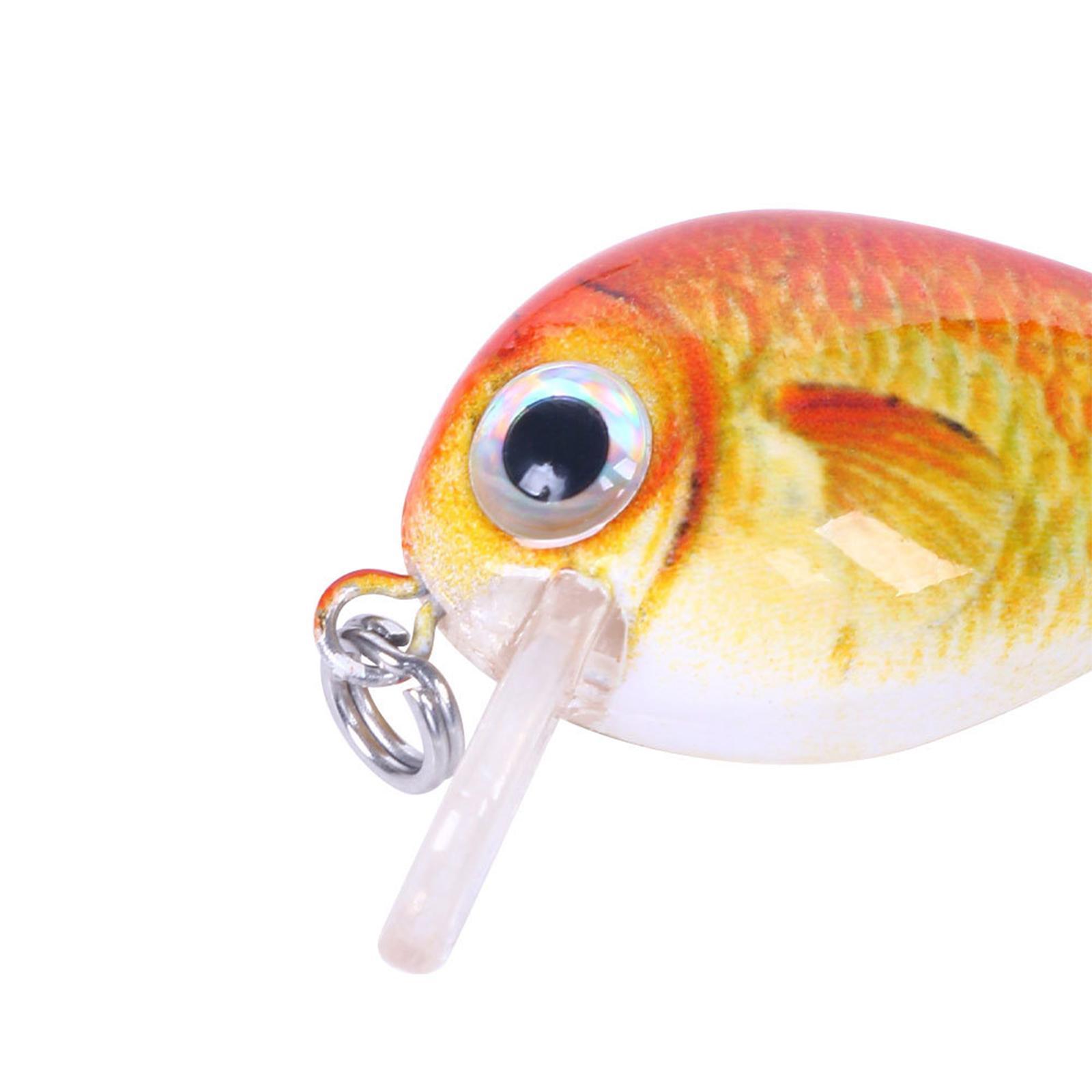 5Pcs Mini Crankbait Fishing Lures  Lures 1.5G with Box Lifelike Artificial Fishing  Swimbait for Walleye Perch Redfish Bass Boat