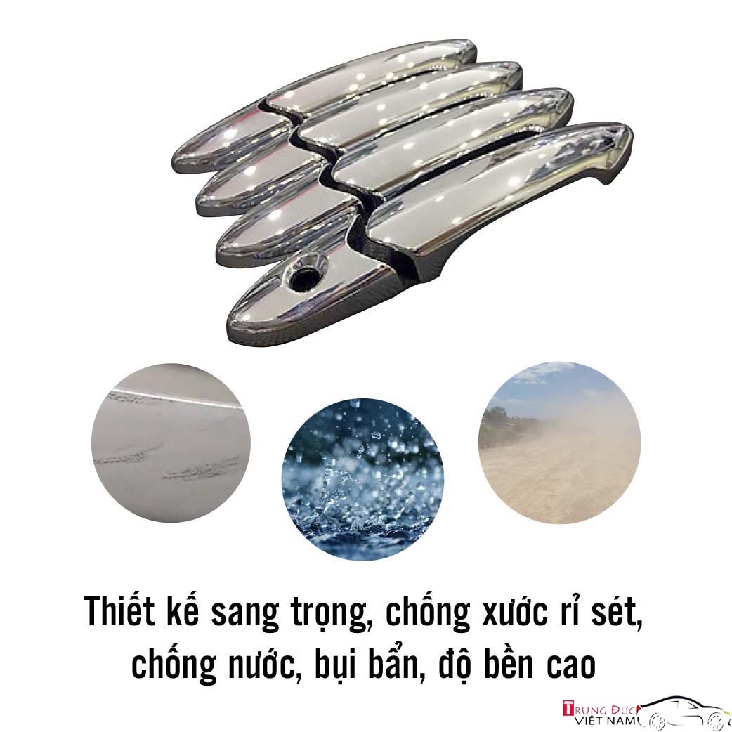 Ốp Tay Hõm Cửa Cho Dòng Xe VINFAST FADIL Chất Liệu Nhựa ABS Mạ Crôm, Quà Tặng Khăn Lau Xe – Hàng Chính Hãng TDVN