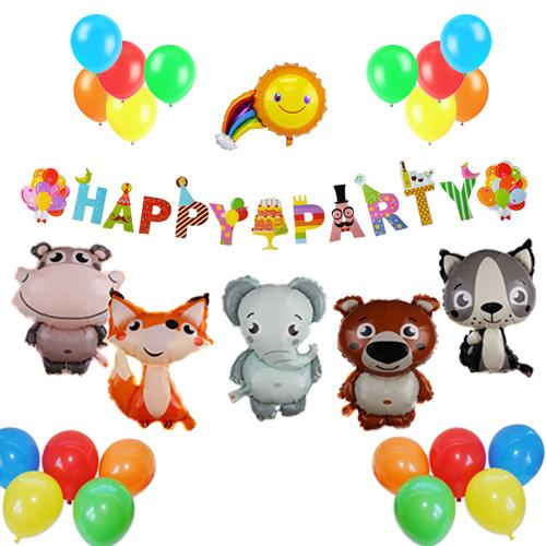 BỘ 5 BONG BÓNG THÚ RỪNG HAPPY ZOO