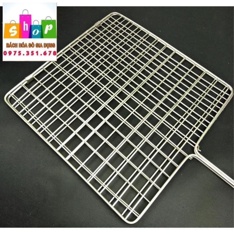 Vỉ Nướng Inox, Kẹp Nướng Thịt, Chả, Nướng Thực Phẩm Than Hoa Cao Cấp