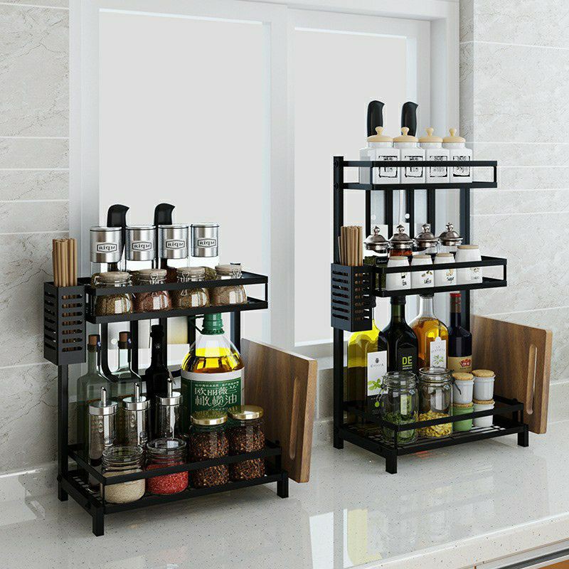Kệ gia vị- Giá để gia vị nhà bếp 3 tầng đa năng chất liệu sơn tĩnh điện chống han gỉ