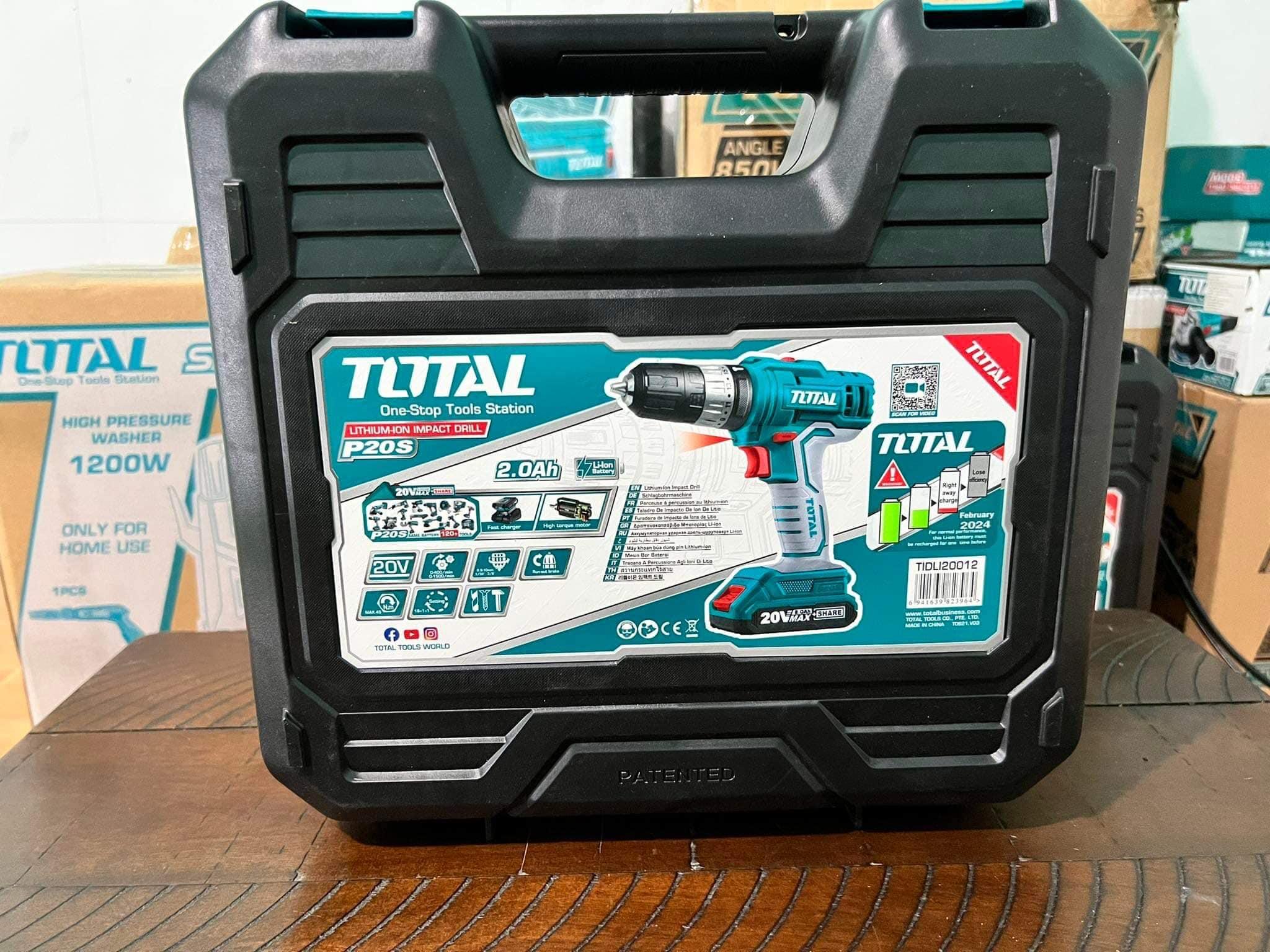 MÁY KHOAN DÙNG PIN 20V  TOTAL TDLI20012 - HÀNG CHÍNH HÃNG