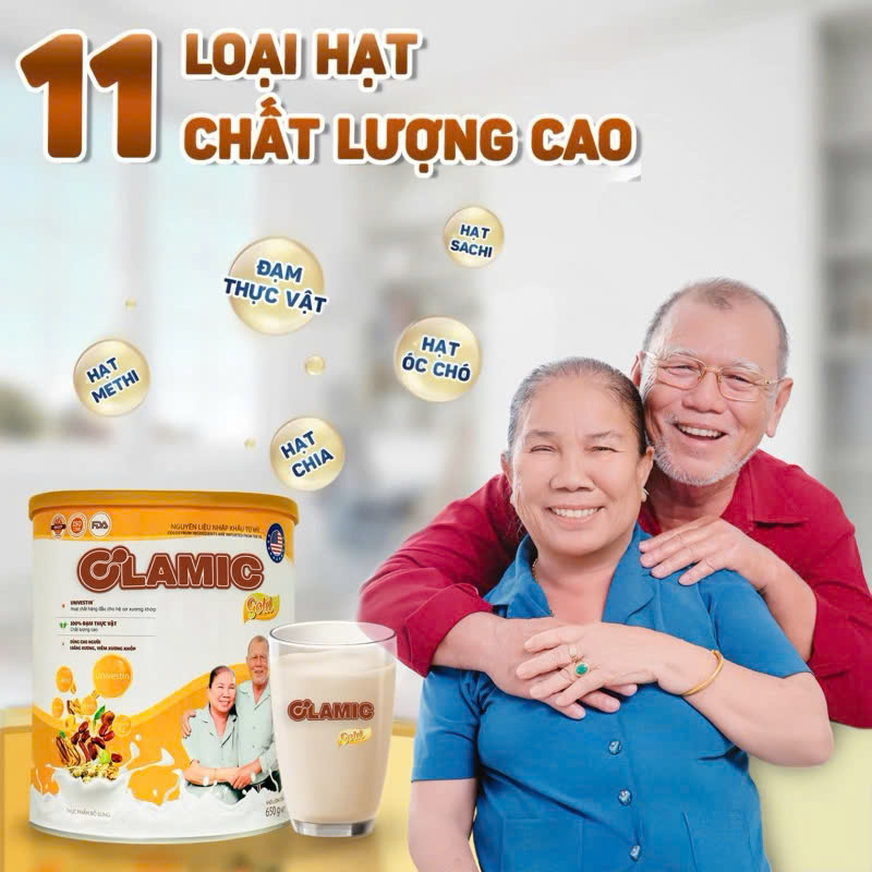 Sữa Hạt Xương Khớp Olamic Gold Lon 650g - Hỗ Trợ Xương Khớp Chắc Khoẻ, Bổ Sung Dinh Dưỡng, Tốt Cho Sức Khỏe